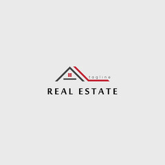 real estate logo vector illustration design used for sign identity business