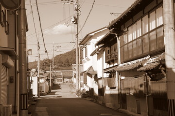 丹波篠山市二階町通　古い町並み