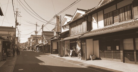 丹波篠山市二階町通　古い町並み