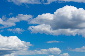 White clouds on a dramatic blue sky - 542153280