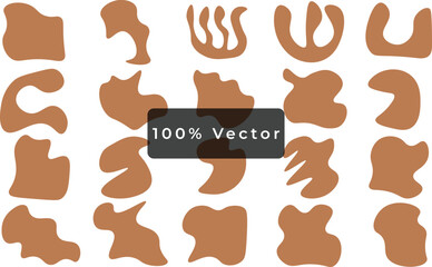set shape element boho for ornament or background