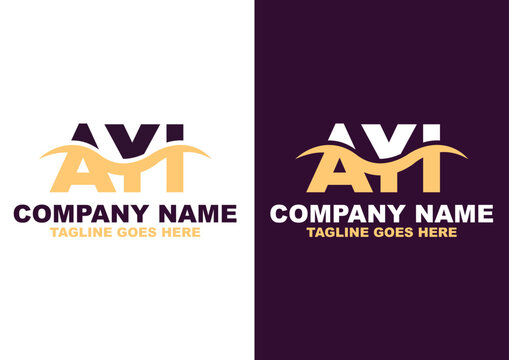Letter AYI logo design vector template, AYI logo