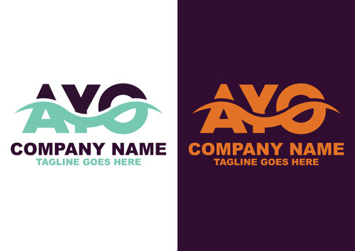 Letter AYO logo design vector template, AYO logo