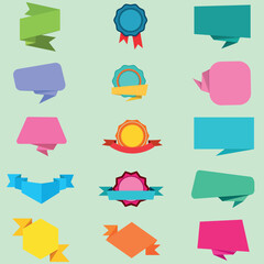 Ribbons concept element 2 color collection set