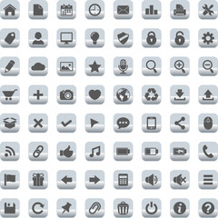 Web icons set. Interface buttons. Vector illustration