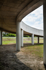 The ramp of the grade-separated road junction.