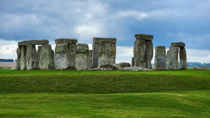 Fototapeta na wymiar Stonehenge prehistoric monument on Salisbury Plain in Wiltshire