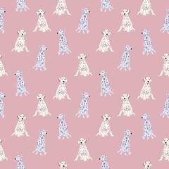 Seamless pattern with dog