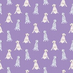 seamless pattern with Dalmatian 