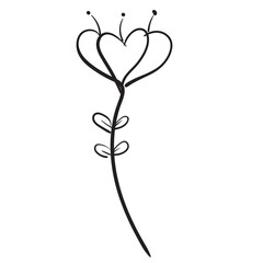 floral line art flower illustration