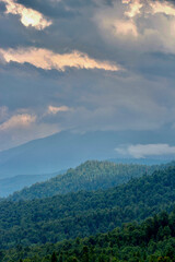 clouds over the mountains