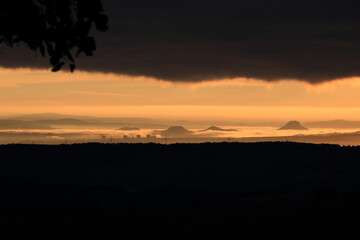 Panoramic view of the Saxon Switzerland in Germany