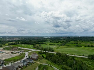 Sky over scenic green area, Peterborough, Ontario, Canada