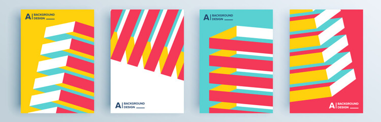 Modern abstract covers set, minimal covers design. Colorful geometric background, vector illustration.	
