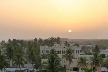 Obraz premium Amazing Sunset at the beach in Salalah, Oman