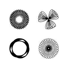 Set of different linear wireframe form inspired by brutalism, collection of strange wireframes vector 
geometric shapes, distortion and transformation of figure.