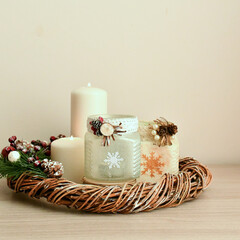 handmade workshop Christmas decorations polymer clay epoxy resin spoon stand for smartphone wax candle scrapbooking notepad postcard New Year's toy gnome green box red holiday candy watch brooch bird 