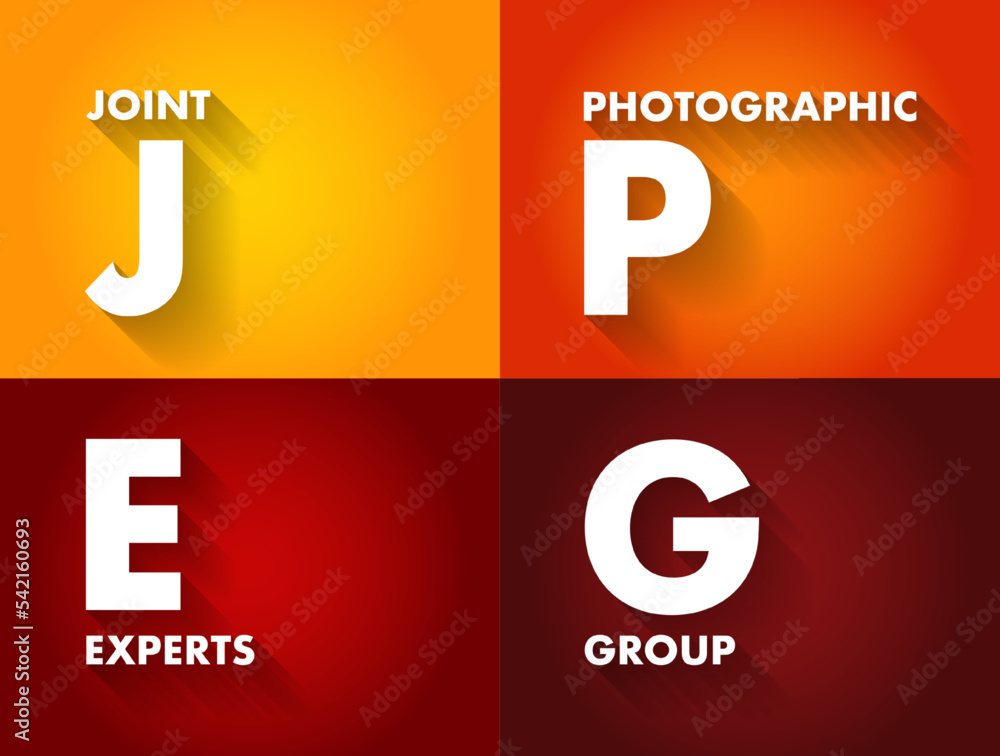 Fototapete jpeg joint photographic experts group is an group of experts that develops and maintains standards f