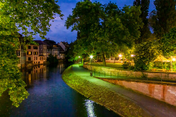 Fototapeta na wymiar Strasbourg at night
