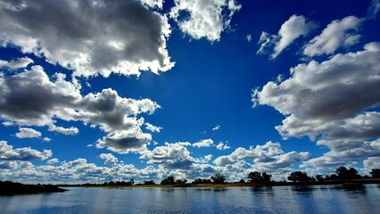 blue and cloudy sky
