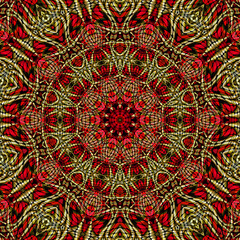 3d effect - abstract polygonal geometric fractal pattern