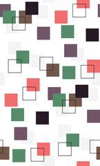 Seamless vector pattern made of rectangles solid and outlined
