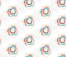 Seamless vector pattern made of abstract round forms