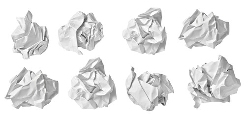 Naklejka premium paper ball crumpled garbage trash mistake office business document white crumple note page