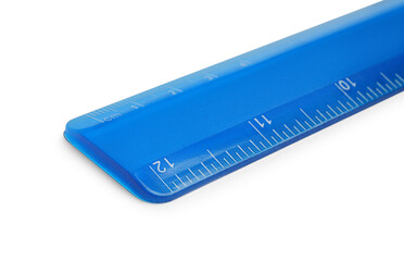 Ruler with measuring length markings in centimeters isolated on white