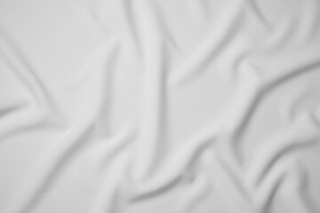 Texture of blank white flag as background, top view. Mockup for design