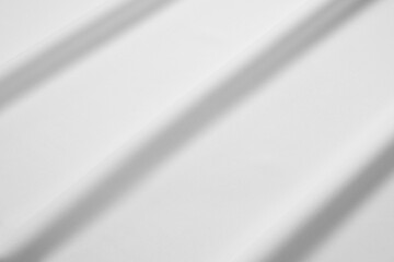 Texture of blank white flag as background, top view. Mockup for design