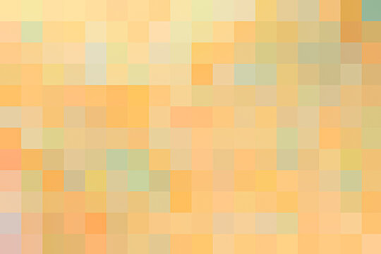 Light pastel squared mosaic in orange and green shades