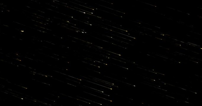 Perseid Meteor Showers. Background for Text or Headlines. 4K Golden Backgrounds. Looped. 05