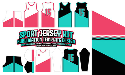 Stripe Jersey Apparel Sport Wear Sublimation pattern Design 205 for Soccer Football E-sport Basketball volleyball Badminton Futsal t-shirt