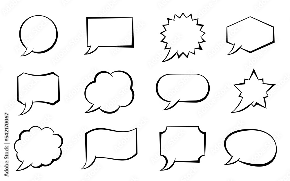 Poster pop art speech bubble set. cartoon boom burst wow effect empty frame. comic text message balloon. fu