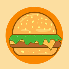 burger, sandwich hamburger, cheese, food, bread, bun, fast, meat, cheeseburger, beef, 