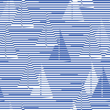 Sail boats in the sea. Stylized marine striped background. Seamless vector pattern.