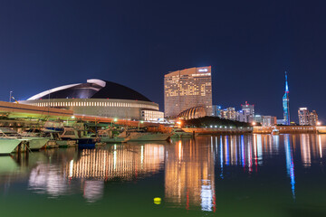 福岡の夜景と海 © Naoyoshi EZAKI