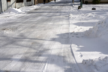 Fototapeta premium 雪の金沢・犀川周辺