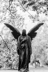 Statue of angel at the cemetery 