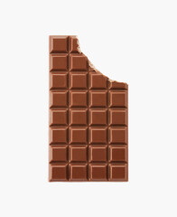 chocolate bar isolated on white background