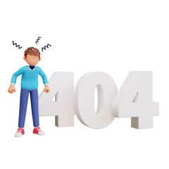 3d illustration Error 404 concept 