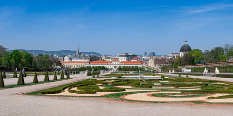 View of gardens near Lower Belvedere palace