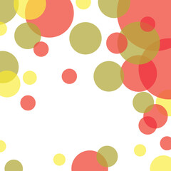 Red and Green Wallpaper, Background or Cover Design for Your Business with Rings, Bubbles Texture - Applicable As a Base for Presentations, Placards, Posters, Brochures - Creative Vector Template