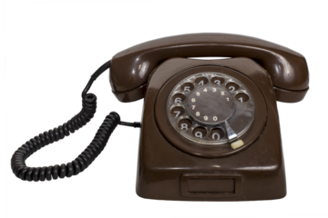 Retro  rotary telephone isolated on transparent background