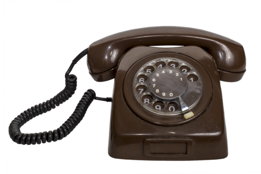 Retro  rotary telephone isolated on transparent background