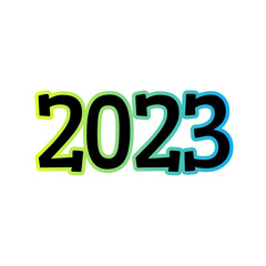 2023 happy new year symbol. Number 2023. Business and 2023 happy new year concept.