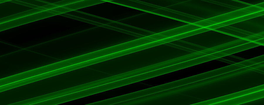 Abstrakter Hintergrund Banner 8K grün, schwarz, weiß, grau Strahl, Laser, Nebel, Streifen, Gitter, Quadrat, Verlauf