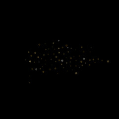 Gold Glitter Stars. Luxury Shiny Confetti.