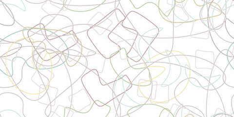 Chaotic Simple Seamless Pattern Textile One Line